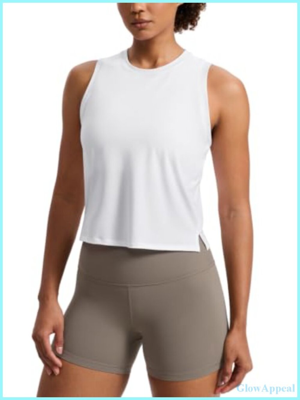 Quick Dry Racerback Crop Tank Top Moisture Wicking Activewear